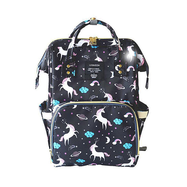 Papa bag multi-function custom fashion Korean version of the cartoon unicorn mother and baby large capacity backpack