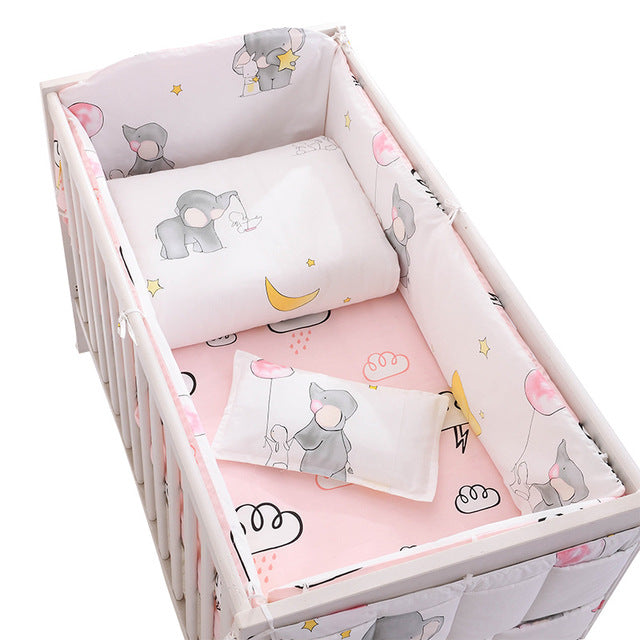 Factory sales crib bed surrounding baby bedding package children's bedding five-piece anti-collision summer breathable