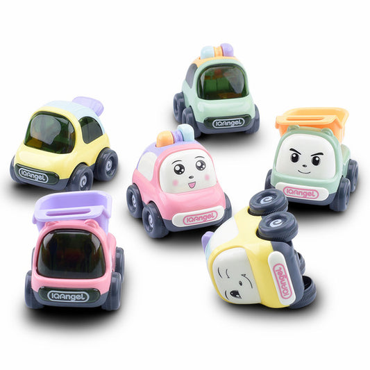 Baby mini toy pull back car engineering car toy car set boy and girl resistant to fall inertia car model