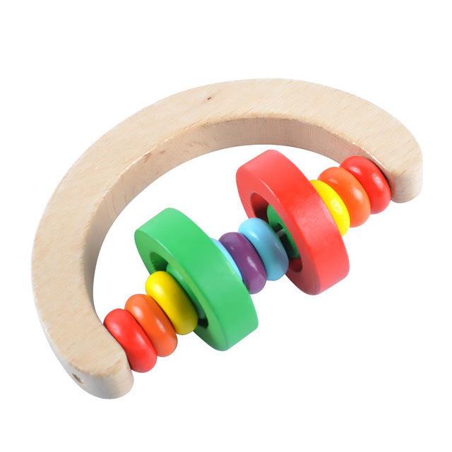 Wooden baby rattle set Orff musical instrument newborn bed bell music early education educational toys 0-1 years old