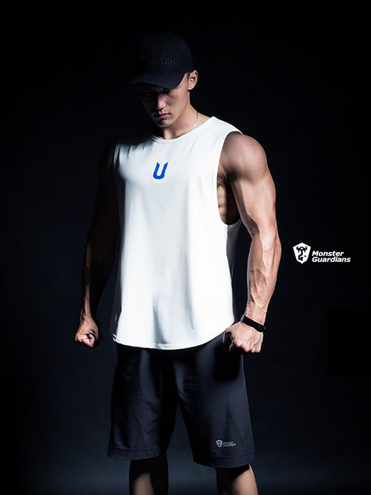 Monster Guardians 夏季无袖健身背心男 宽松训练服篮球运动上衣