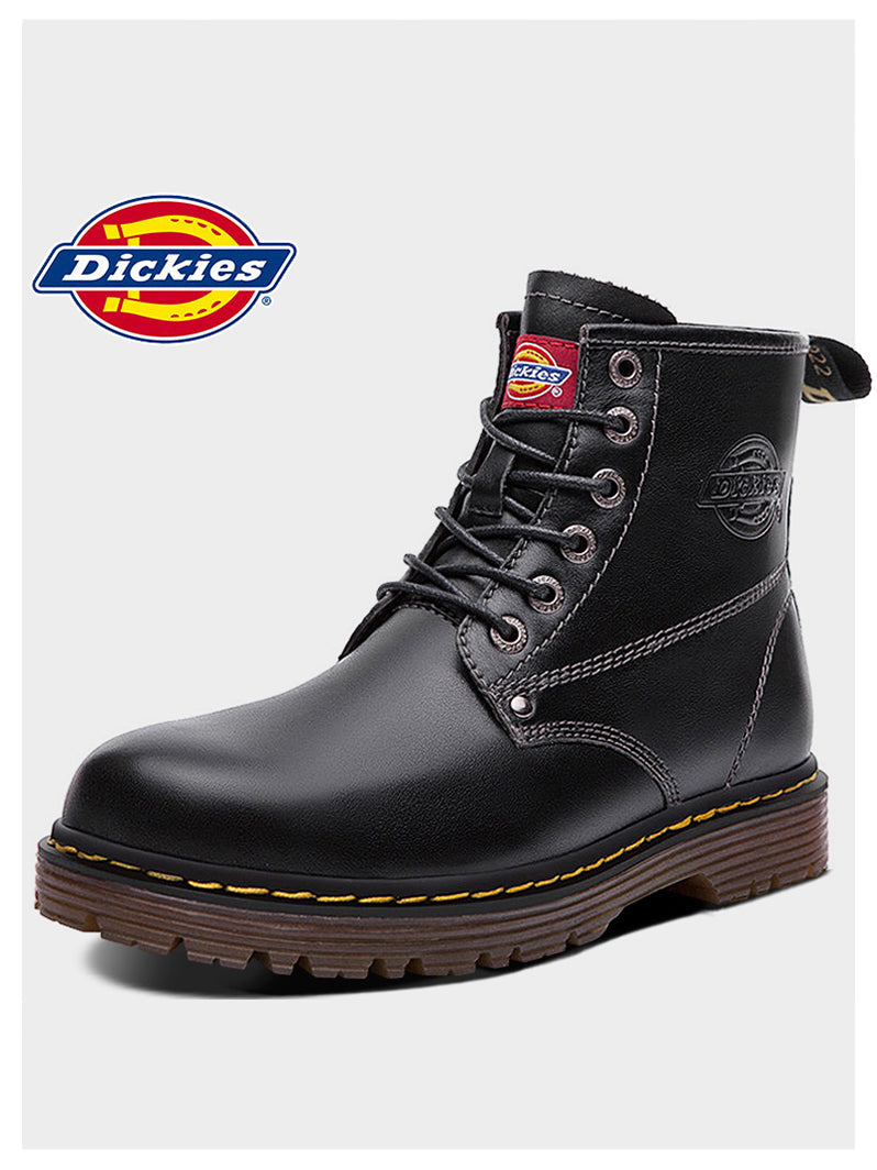 Dickies男靴春季中帮马丁靴子男真皮工装鞋男士皮靴潮流军靴男鞋