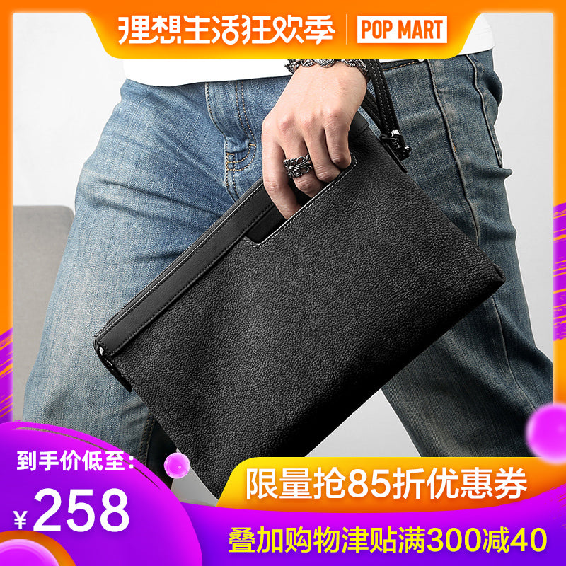 曼伯斯2019新款潮手包男真皮男包休闲手抓包男士手拿包时尚信封包