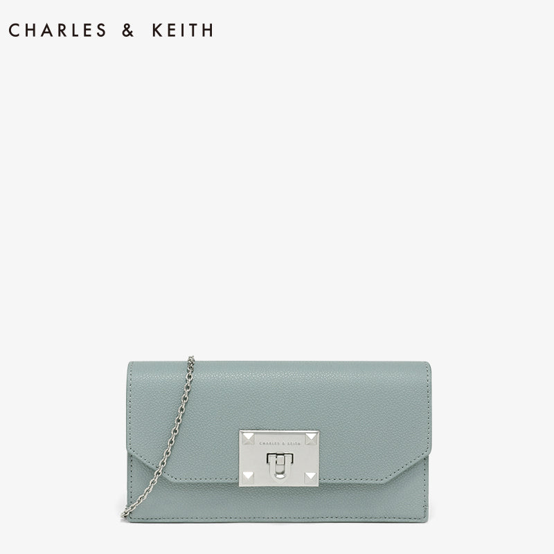 CHARLES&KEITH 长款钱包 CK6-10840133 纯色金属链条女WOC单肩包