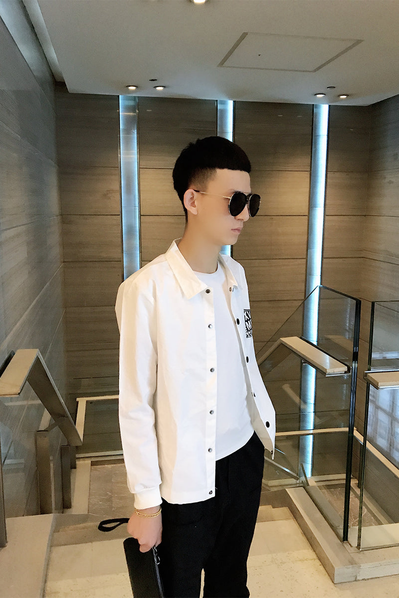 夏季薄外套男抖音快手红人网红同款社会人精神小伙法老修身防晒服