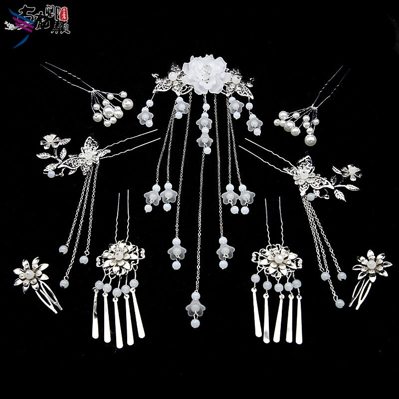 汉服头面首饰全套发簪古风簪子古典古代步摇流苏汉服发饰发夹套装