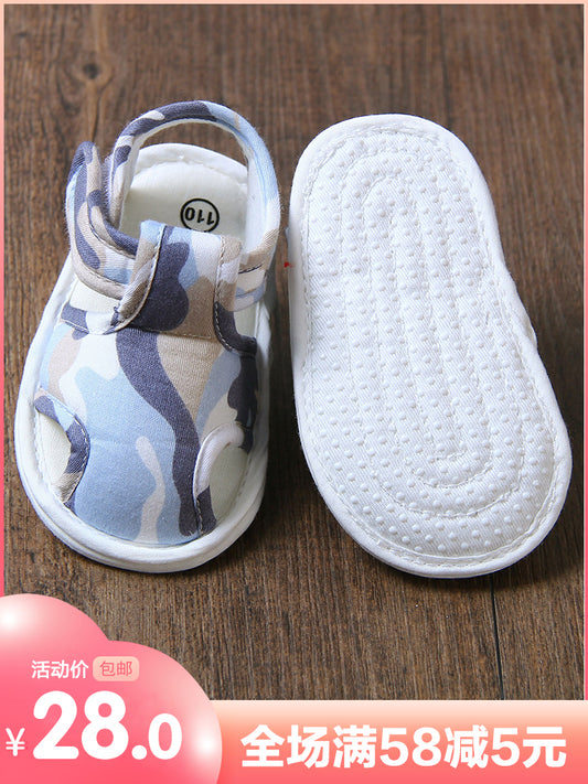 学步鞋软底婴儿凉鞋6-12个月男宝宝凉鞋幼儿鞋子布鞋女夏季0-1岁