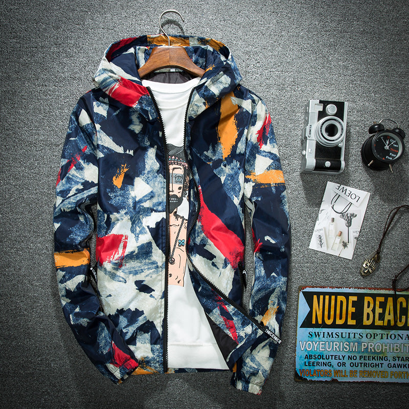 男士外套休闲春秋2019新款韩版潮流青少年学生夹克衫连帽修身帅气