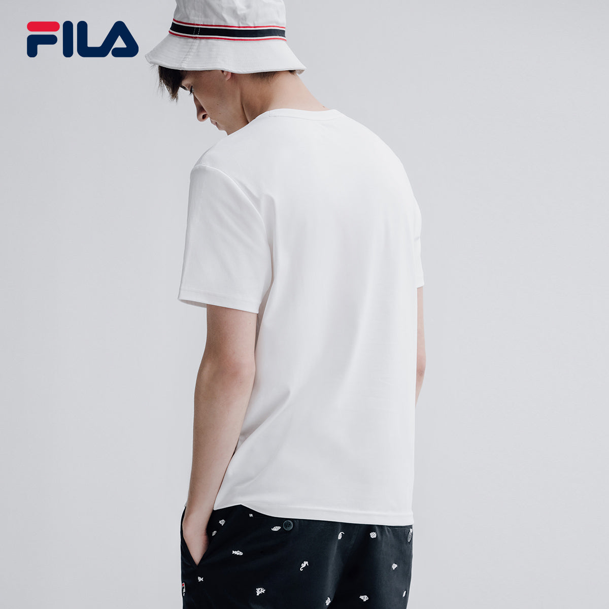 FILA 斐乐官方 男子短袖T恤 2019夏季新款运动圆领棉质学生短袖衫