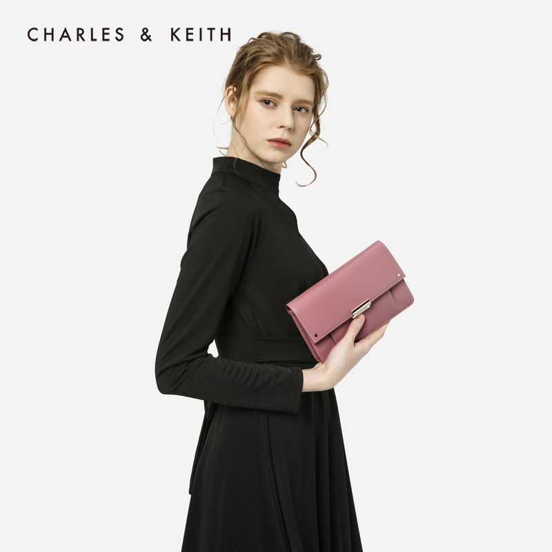 CHARLES&KEITH 长款钱包 CK6-10840159金属链条附子袋女士单肩包
