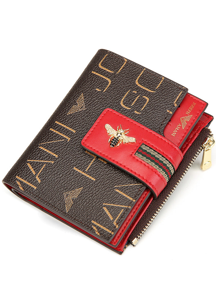 卓梵阿玛尼钱包女短款ins2019新款多功能女士简约折叠零钱卡包小