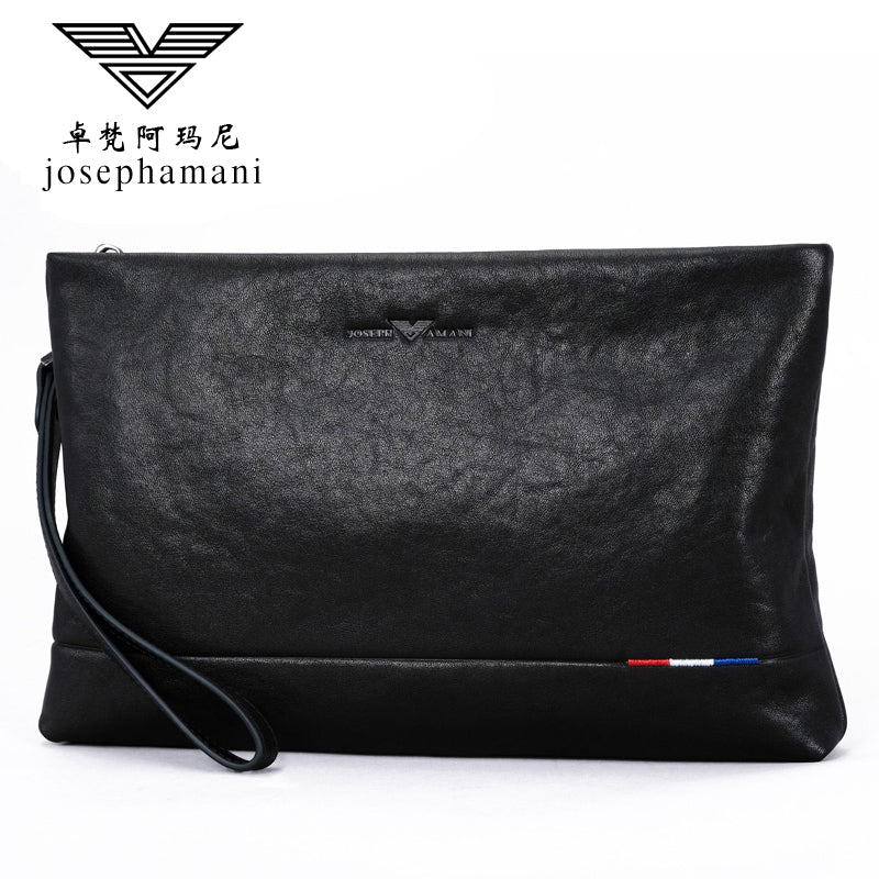卓梵 阿玛尼男士手包正品手机包男包大容量信封包手拿包真皮牛皮