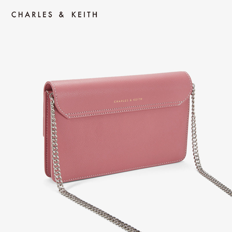CHARLES&KEITH 长款钱包 CK6-10840159金属链条附子袋女士单肩包