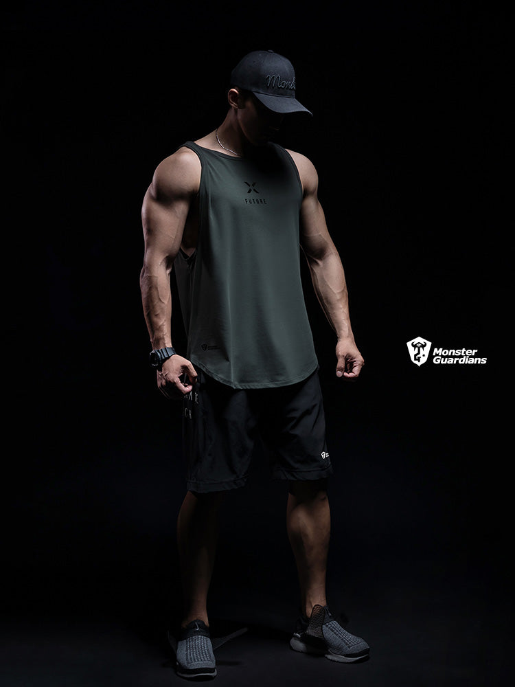 Monster Guardians 夏季无袖健身背心男 宽松训练服篮球运动上衣