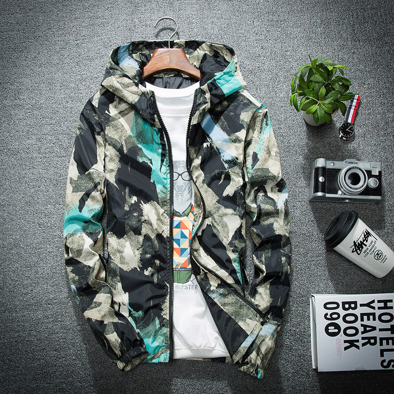 男士外套休闲春秋2019新款韩版潮流青少年学生夹克衫连帽修身帅气