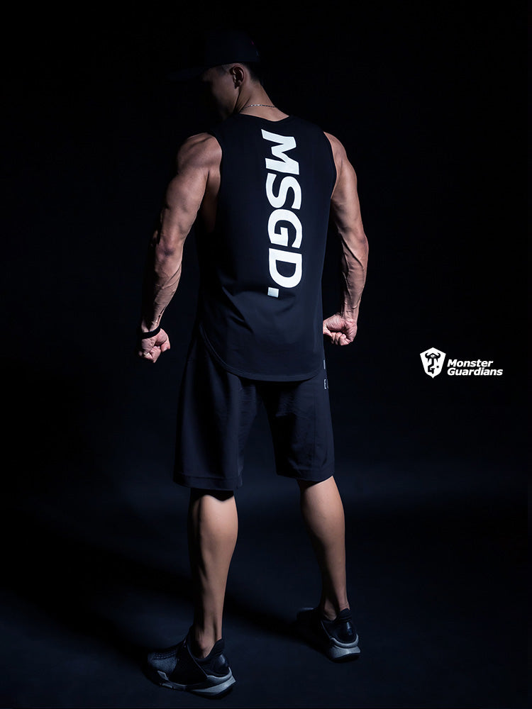 Monster Guardians 夏季无袖健身背心男 宽松训练服篮球运动上衣
