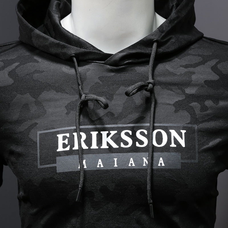 男装美式潮牌高街连帽迷彩男式卫衣运动休闲帽衫字母套头迷彩卫衣