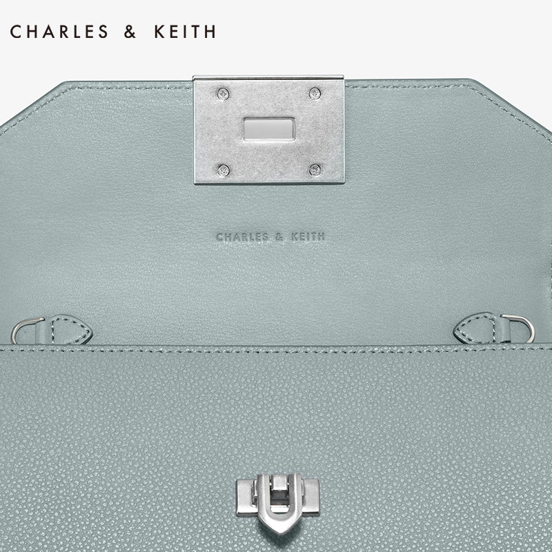 CHARLES&KEITH 长款钱包 CK6-10840133 纯色金属链条女WOC单肩包