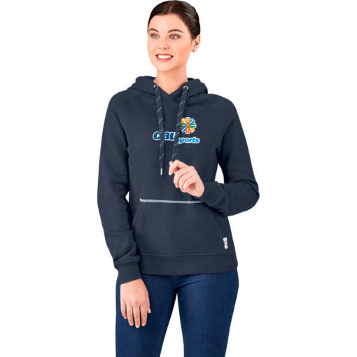 Women Navy Hooded Sweatshirt, with attached hood contrast