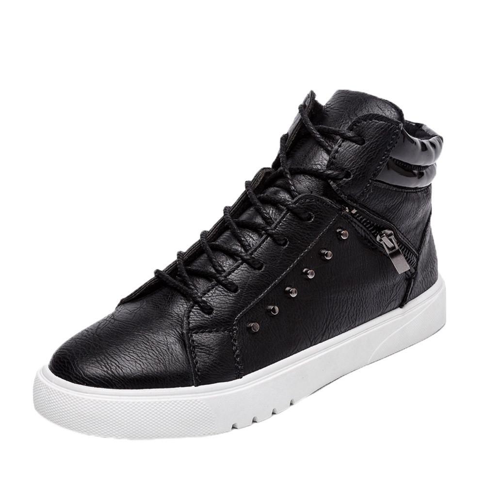 Men Fashion High top Men Casual Shoes Breathable Canvas Man Lace-up Shoes
