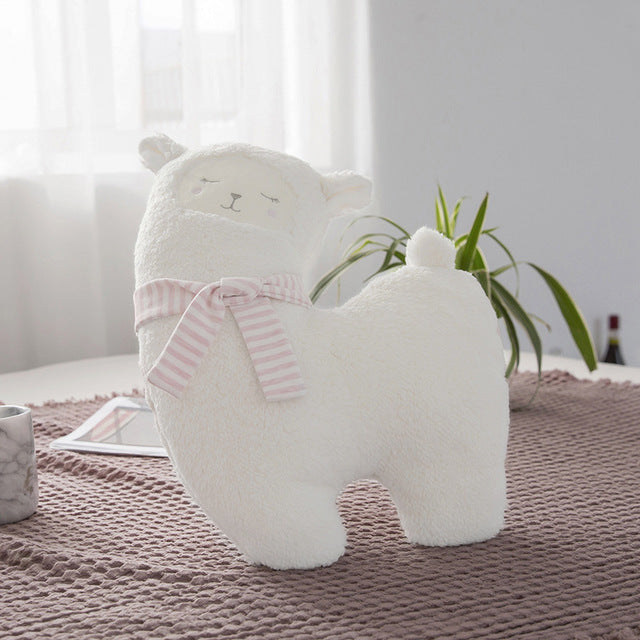 LEU manufacturers new ins pillow cute couple alpaca doll plush toy warm sheep pillow wholesale