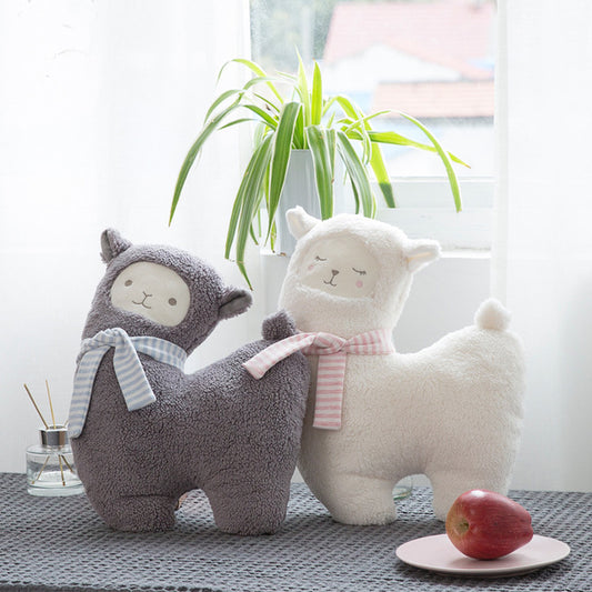 LEU manufacturers new ins pillow cute couple alpaca doll plush toy warm sheep pillow wholesale