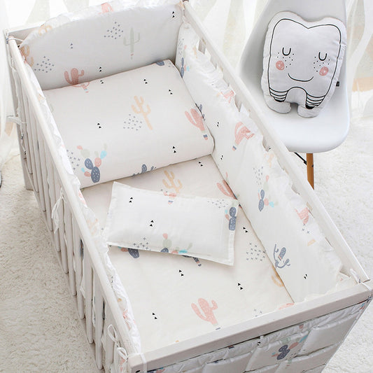 Factory sales crib bed surrounding baby bedding package children's bedding five-piece anti-collision summer breathable