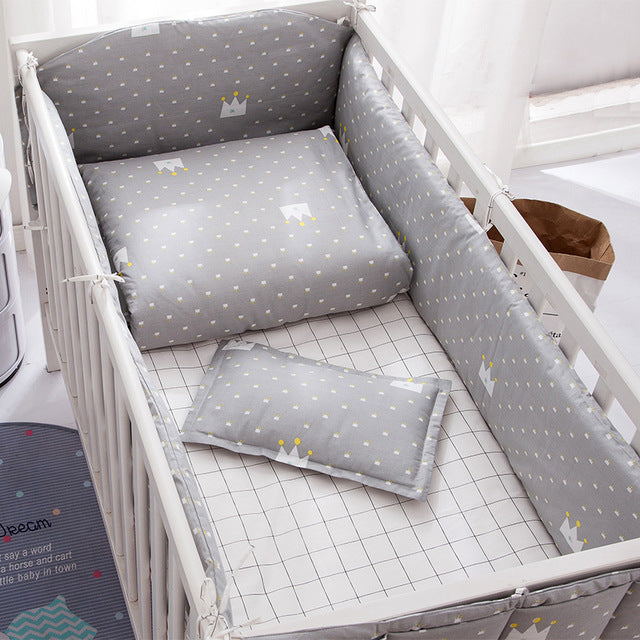 Factory sales crib bed surrounding baby bedding package children's bedding five-piece anti-collision summer breathable