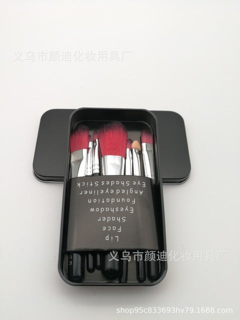 Iron box portable 12 makeup brush set beginner eyeshadow brush blush brush high gloss brush beauty tools