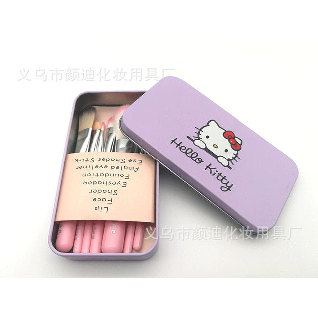 Iron box portable 12 makeup brush set beginner eyeshadow brush blush brush high gloss brush beauty tools