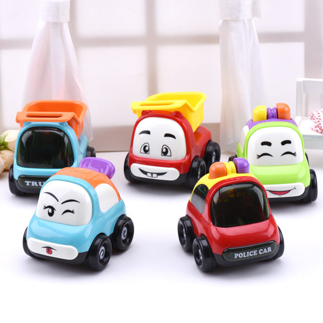 Baby mini toy pull back car engineering car toy car set boy and girl resistant to fall inertia car model