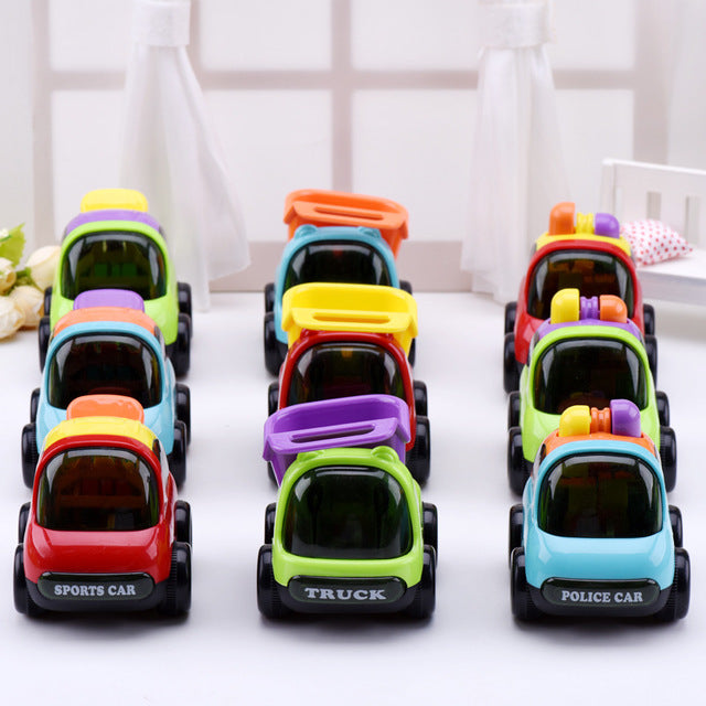 Baby mini toy pull back car engineering car toy car set boy and girl resistant to fall inertia car model
