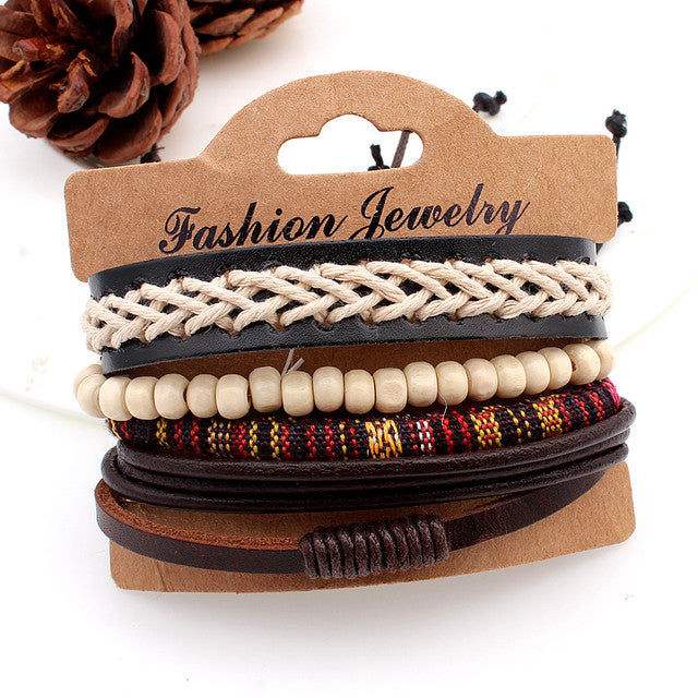 Foreign trade hot sale geometric color weave adjustable friendship handmade multi-layer beaded ethnic wind bracelet jewelry