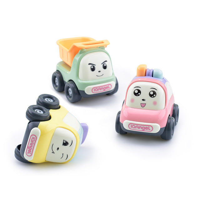 Baby mini toy pull back car engineering car toy car set boy and girl resistant to fall inertia car model