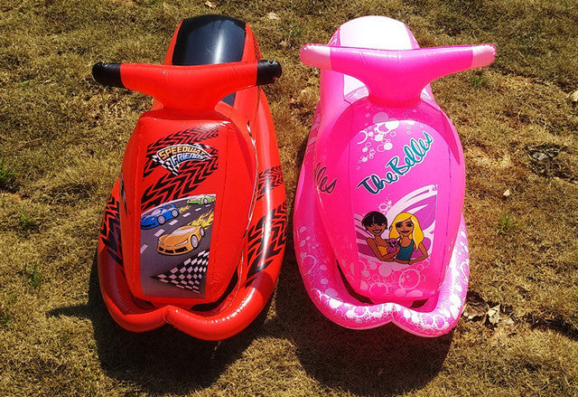 Children's water inflatable small motorboat swimming play water riding cognitive early childhood teaching water riding toy