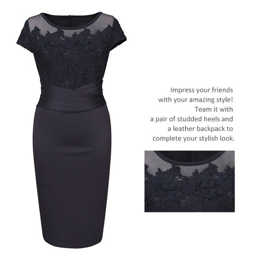 Woman's Clothes Ladies Plus Size Career Pencil Dresses OL