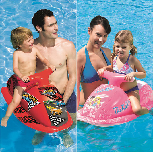 Children's water inflatable small motorboat swimming play water riding cognitive early childhood teaching water riding toy