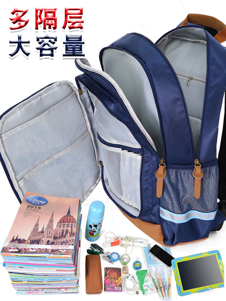 迪士尼书包小学生男童1-3-4五年级6-12周岁女孩儿童减负双肩背包