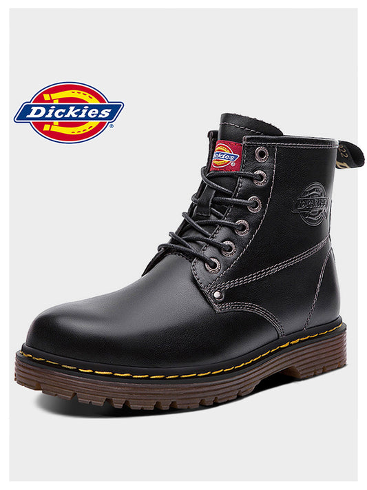 Dickies男靴春季中帮马丁靴子男真皮工装鞋男士皮靴潮流军靴男鞋