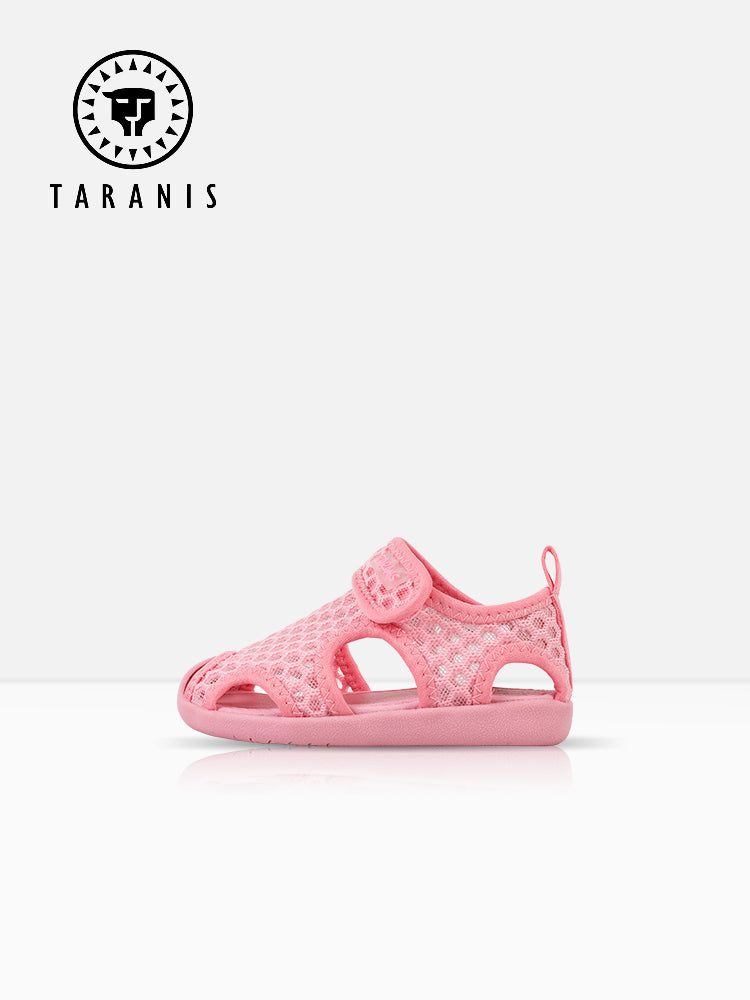 泰兰尼斯 宝宝凉鞋夏季新款包头透气网布1-2-3岁软底机能学步鞋子