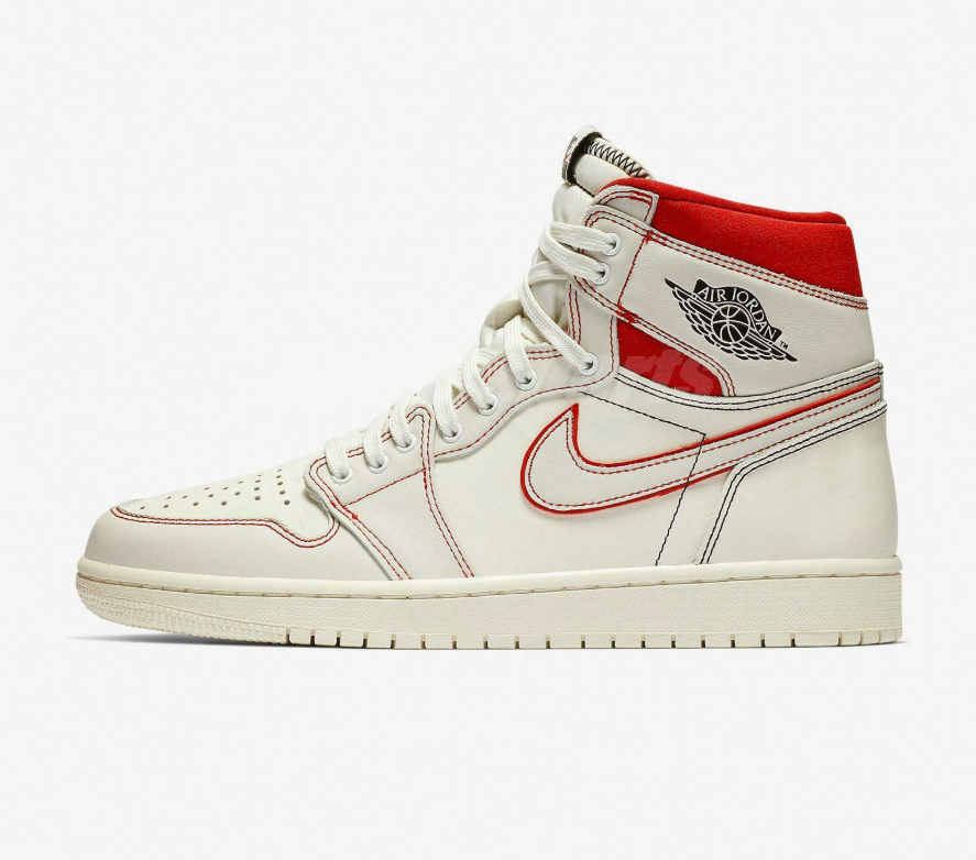 特价现货 Air Jordan 1 AJ1 OG 白红 手稿 兔八哥 555088-160