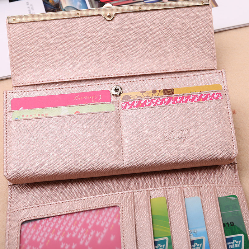 PLAYBOY/花花公子钱包女长款牛皮手包大容量手拿包女士皮夹女钱夹