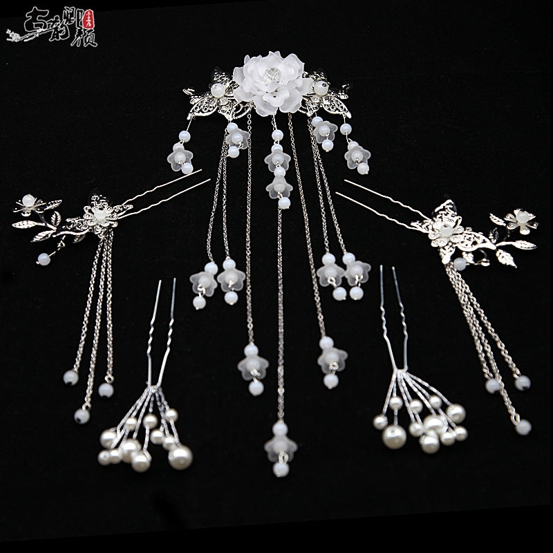 汉服头面首饰全套发簪古风簪子古典古代步摇流苏汉服发饰发夹套装