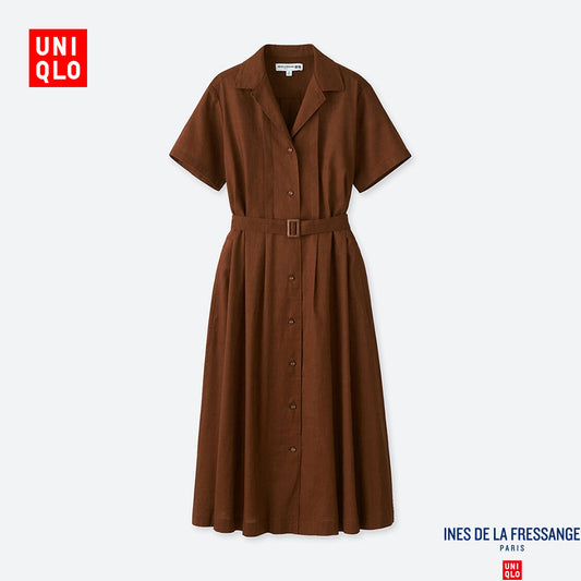 [Designer cooperation] Women's cotton pleated dress (short sleeve) 418160 Uniqlo