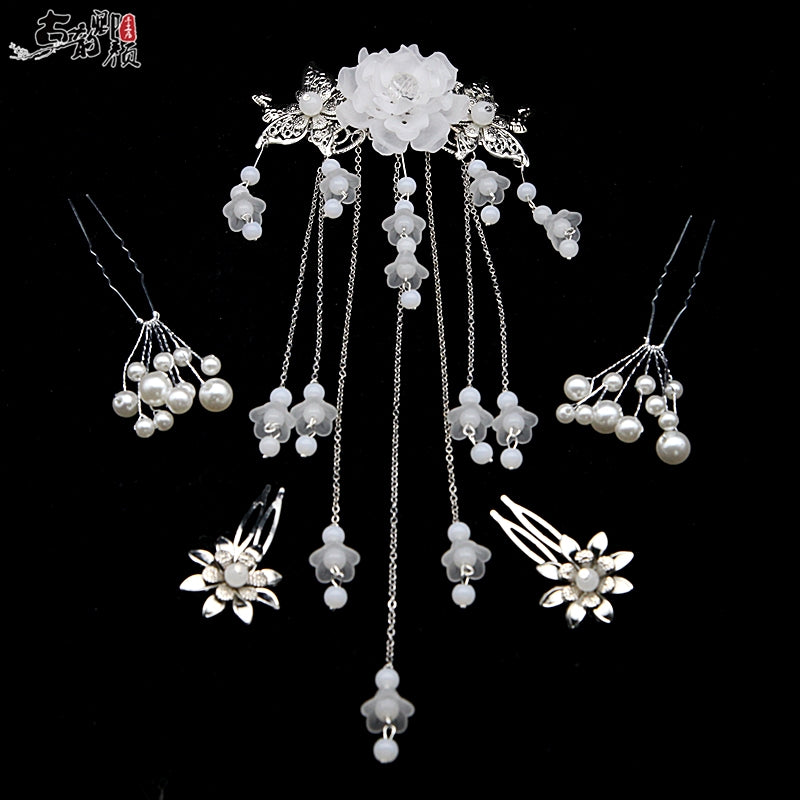 汉服头面首饰全套发簪古风簪子古典古代步摇流苏汉服发饰发夹套装