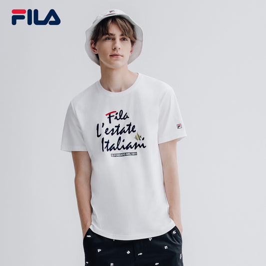 FILA 斐乐官方 男子短袖T恤 2019夏季新款运动圆领棉质学生短袖衫