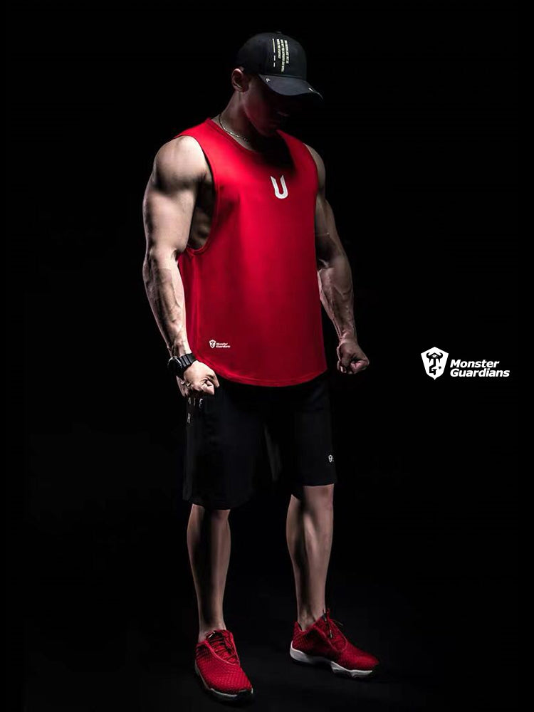 Monster Guardians 夏季无袖健身背心男 宽松训练服篮球运动上衣