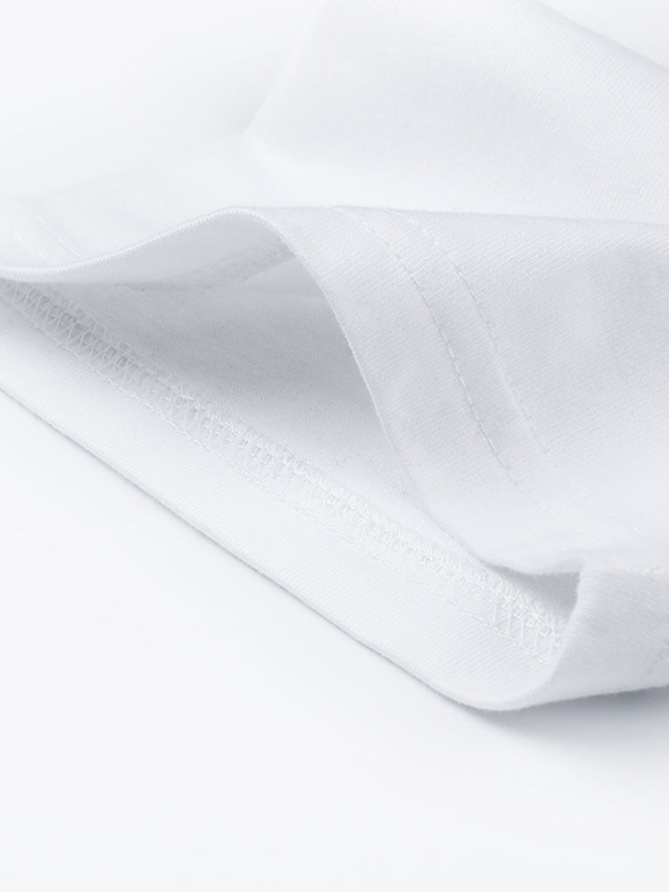 Mark Huafei short-sleeved men 2019 new summer trend Hong Kong style clothes white round neck cotton short-sleeved t-shirt male