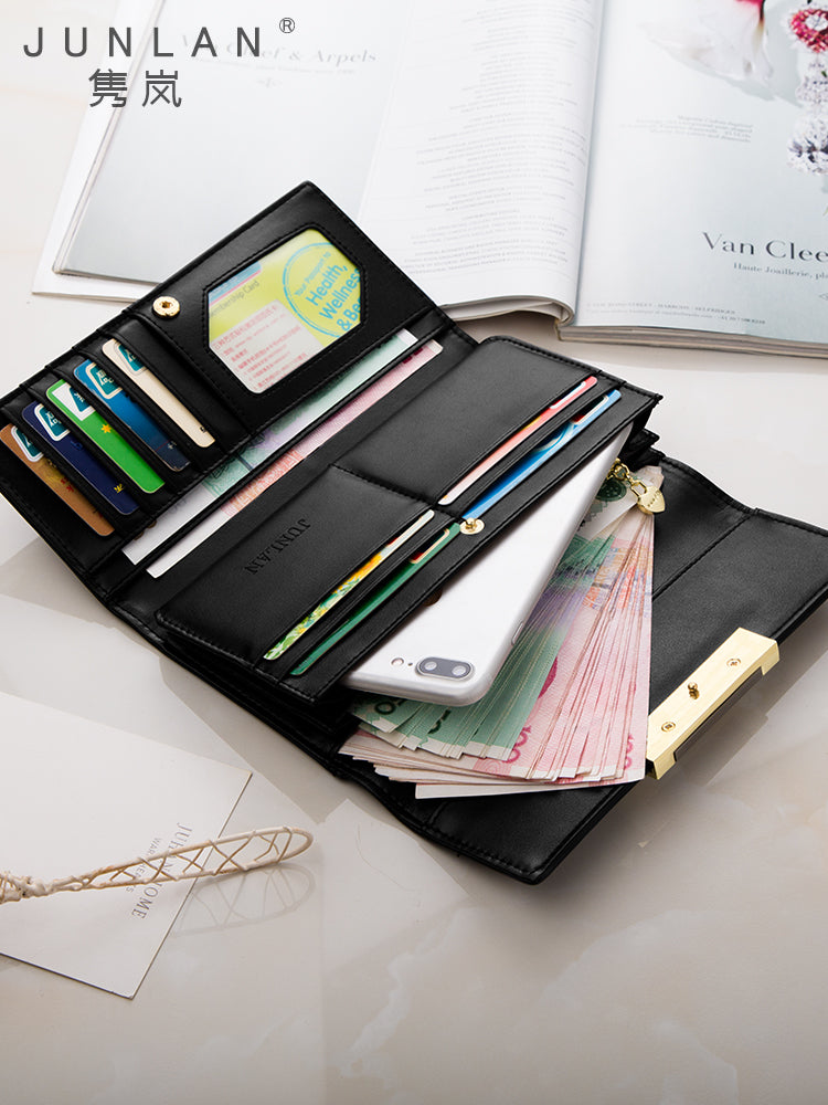 钱包女长款2019新款真皮手拿包大容量女士钱夹时尚韩版ins小ck潮