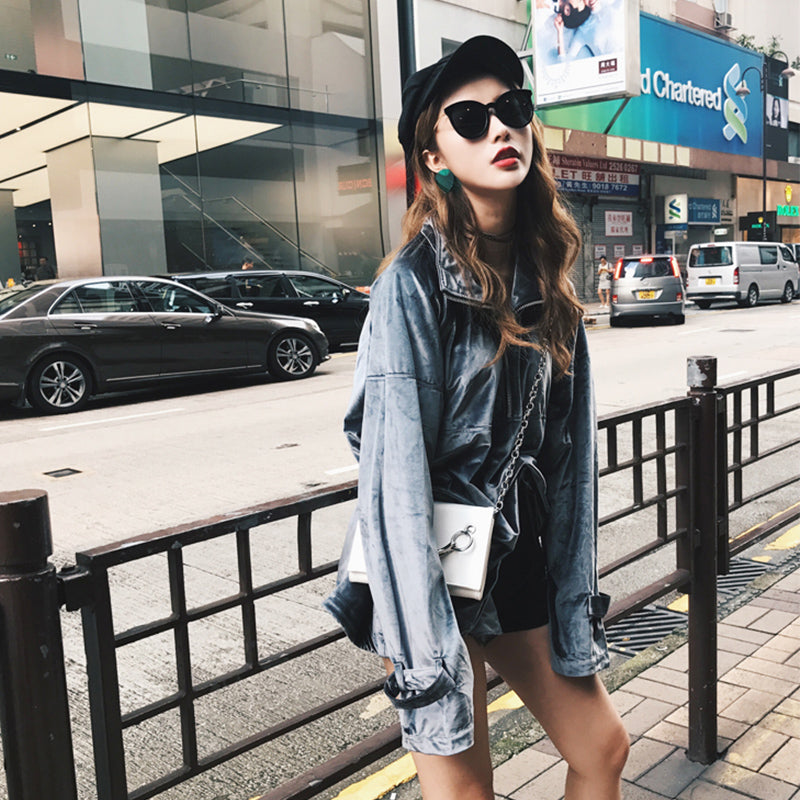 Eyt潮牌高街丝绒抽象刺绣国潮男女情侣高领ins超火同款卫衣秋MUYU